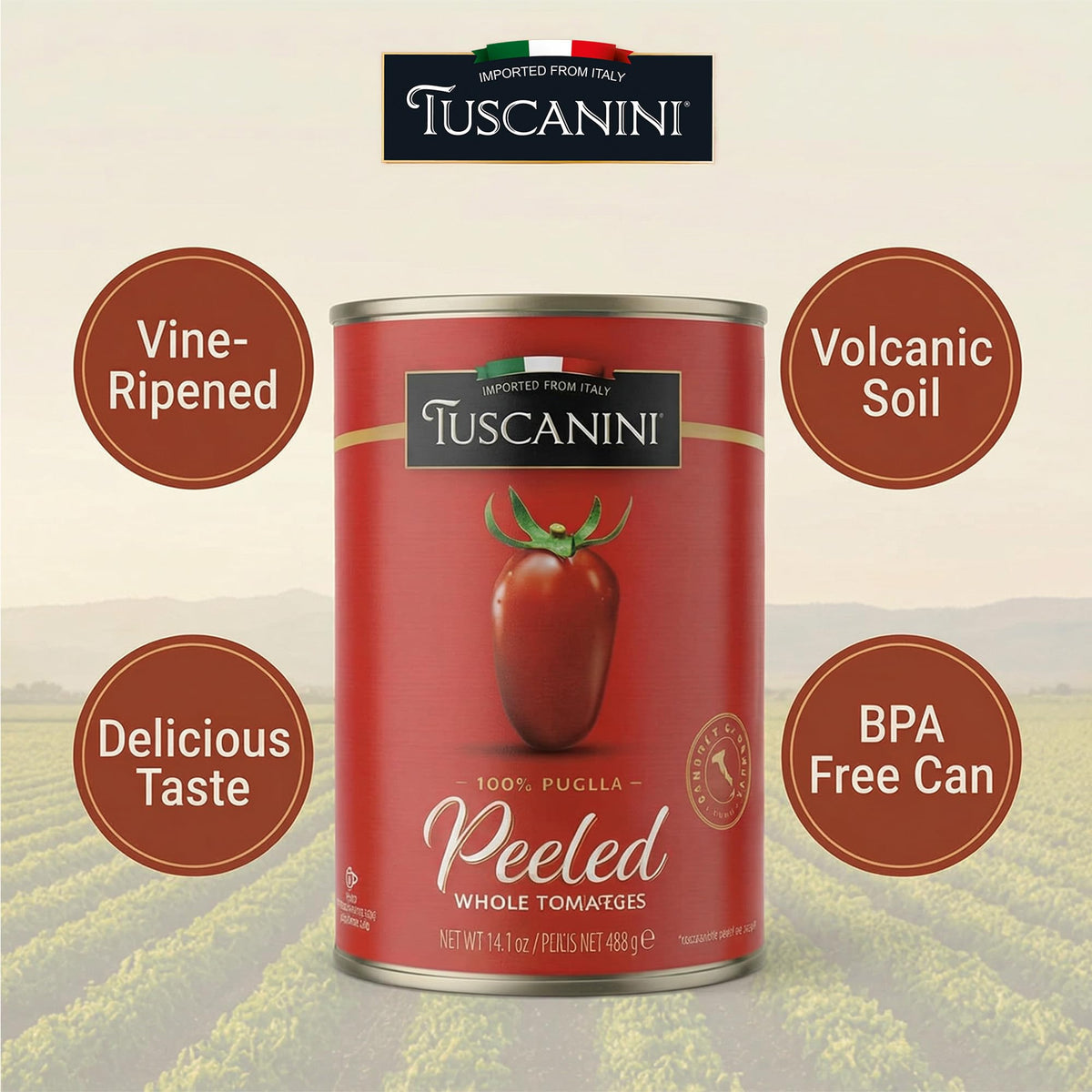 Tuscanini Kosher-certified tomatoes ideal for family-friendly meals.