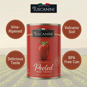 Tuscanini Kosher-certified tomatoes ideal for family-friendly meals.