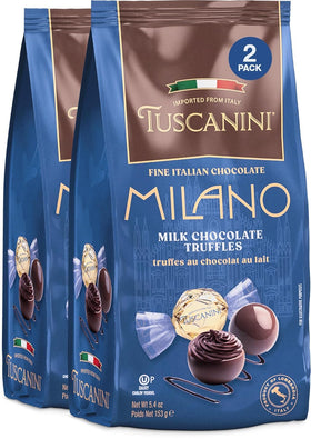 Tuscanini Milano milk chocolate truffle in elegant packaging for gifting