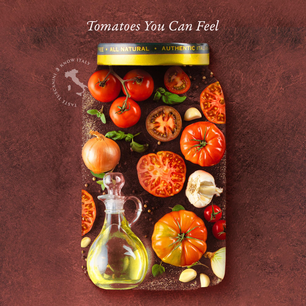 A convenient Tuscanini Napoletana jar ready for simmering pasta dishes