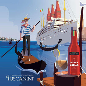 Tuscanini Organic Cola dining-table setup, elegant and caffeine-free option.