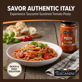 Tuscanini Pesto Variety Pack box displayed on counter for convenience