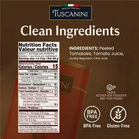 Tuscanini pizza topping-ready tomatoes add depth to sauce.