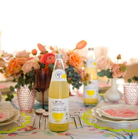 Tuscanini Premium Organic Sparkling Lemonade two-pack front view signals easy sharing at gatherings.