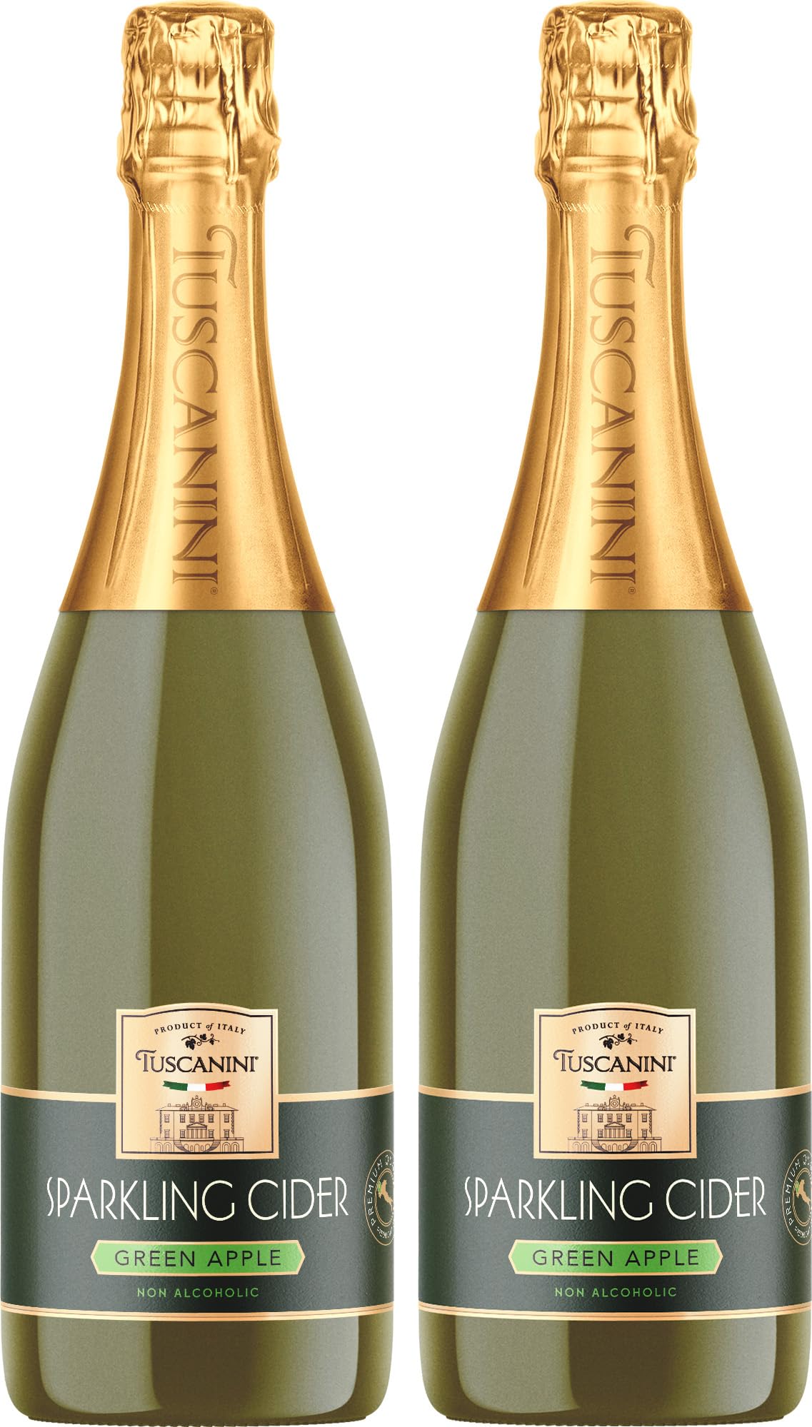 Tuscanini Sparkling Apple Cider bottle with elegant label for celebrations