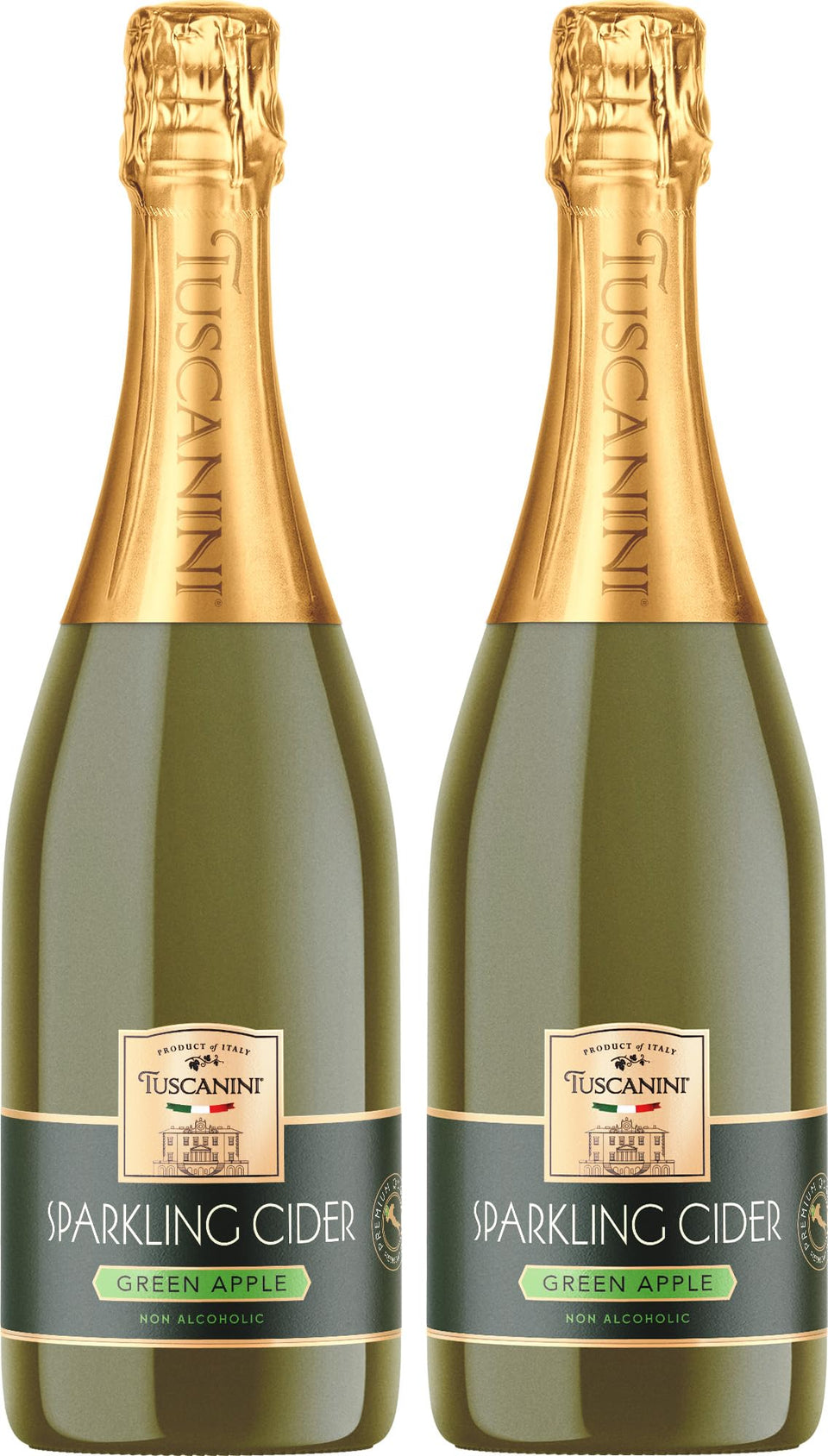 Tuscanini Sparkling Apple Cider bottle with elegant label for celebrations