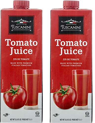 Tuscanini tomato juice bottle pour; smooth pour for cocktails or cooking
