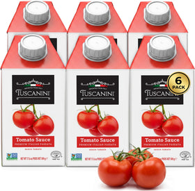 Tuscanini tomato sauce bottle front highlighting premium quality for Italian cooking