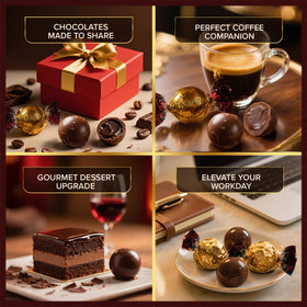 Tuscanini truffles paired with coffee for a refined tasting ritual.