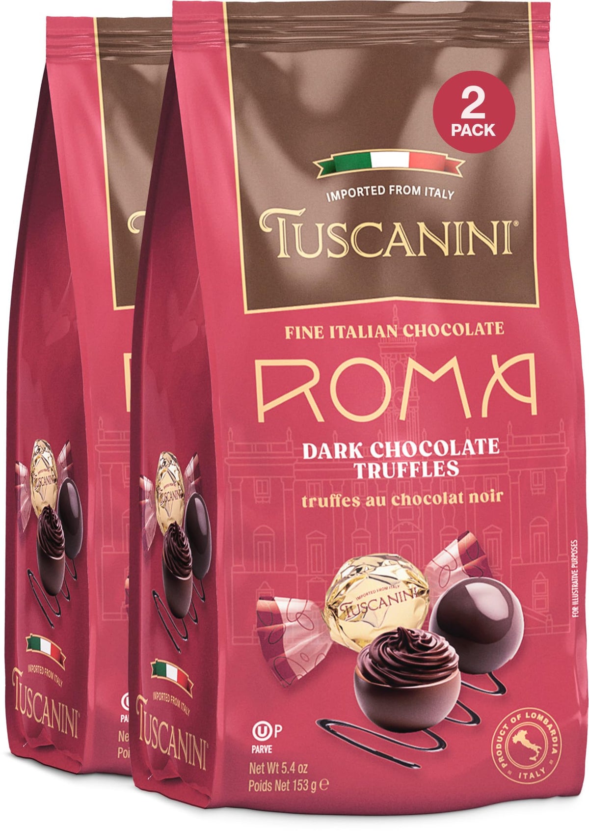 Tuscanini Milano milk chocolate truffles with silky coating, ideal for gifting.