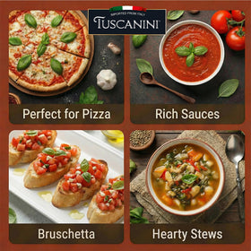 Tuscanini volcanic-soil grown tomatoes for rich, robust Italian taste.