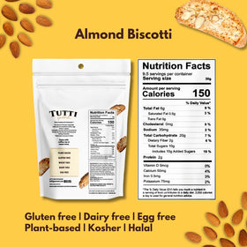 Artisan small-batch Tutti Gourmet biscotti on tray