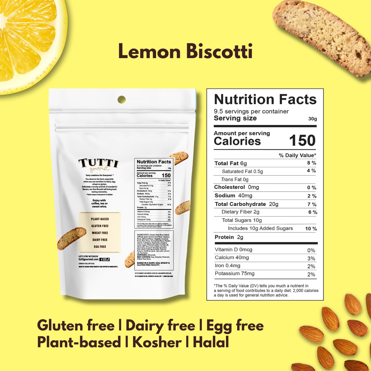 Coffee and tea pairing with Tutti Gourmet lemon biscotti
