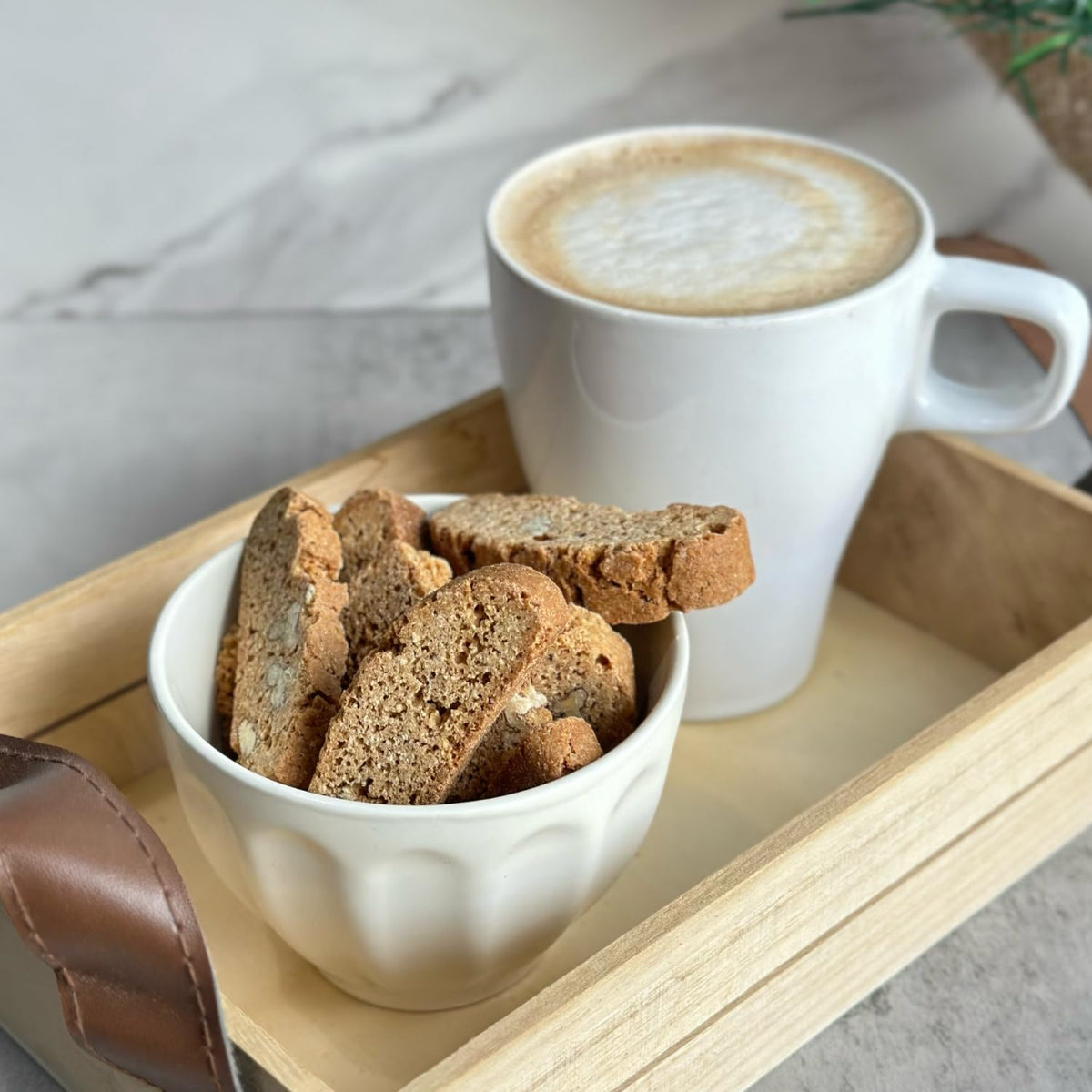 Tutti Gourmet dairy-free biscotti suited for quick dunk or pairing.