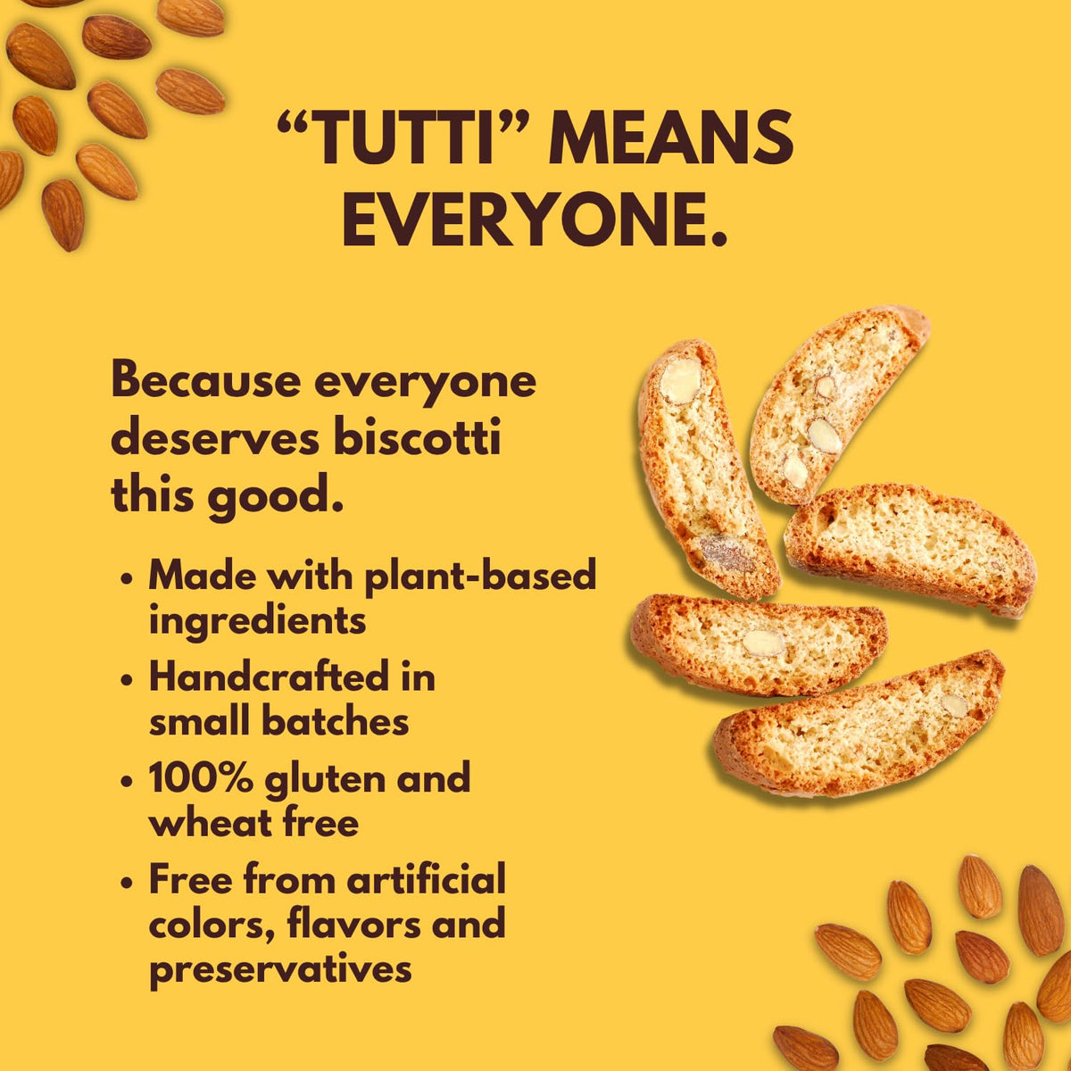Biscotti beside coffee cup ideal for dunking with Tutti Gourmet