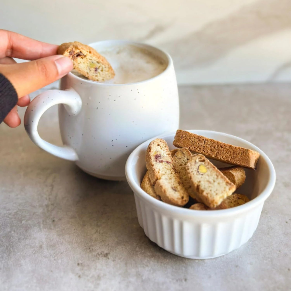 Tutti Gourmet pistachio cranberry biscotti ingredients showcase gluten-free, plant-based goodness