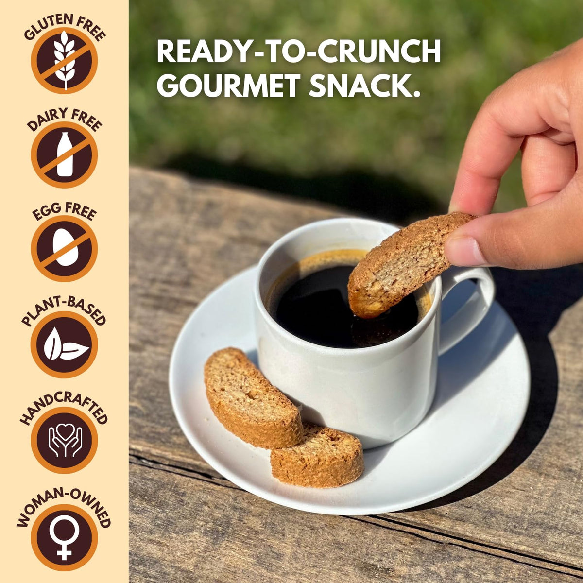 Tutti Gourmet resealable bag keeps biscotti fresh for sharing.