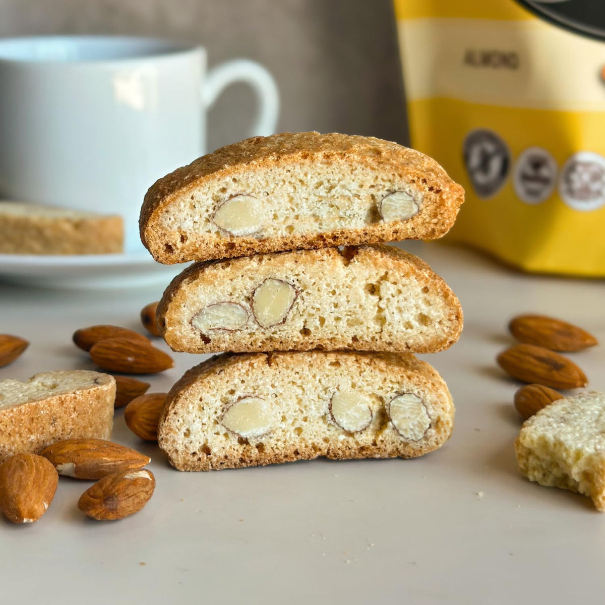 Twice-baked Tutti Gourmet biscotti with crisp almond crunch