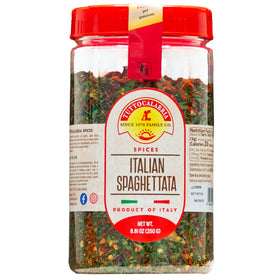 TUTTOCALABRIA spaghetti sauce seasoning bottle boosts bold flavor for quick pasta nights.