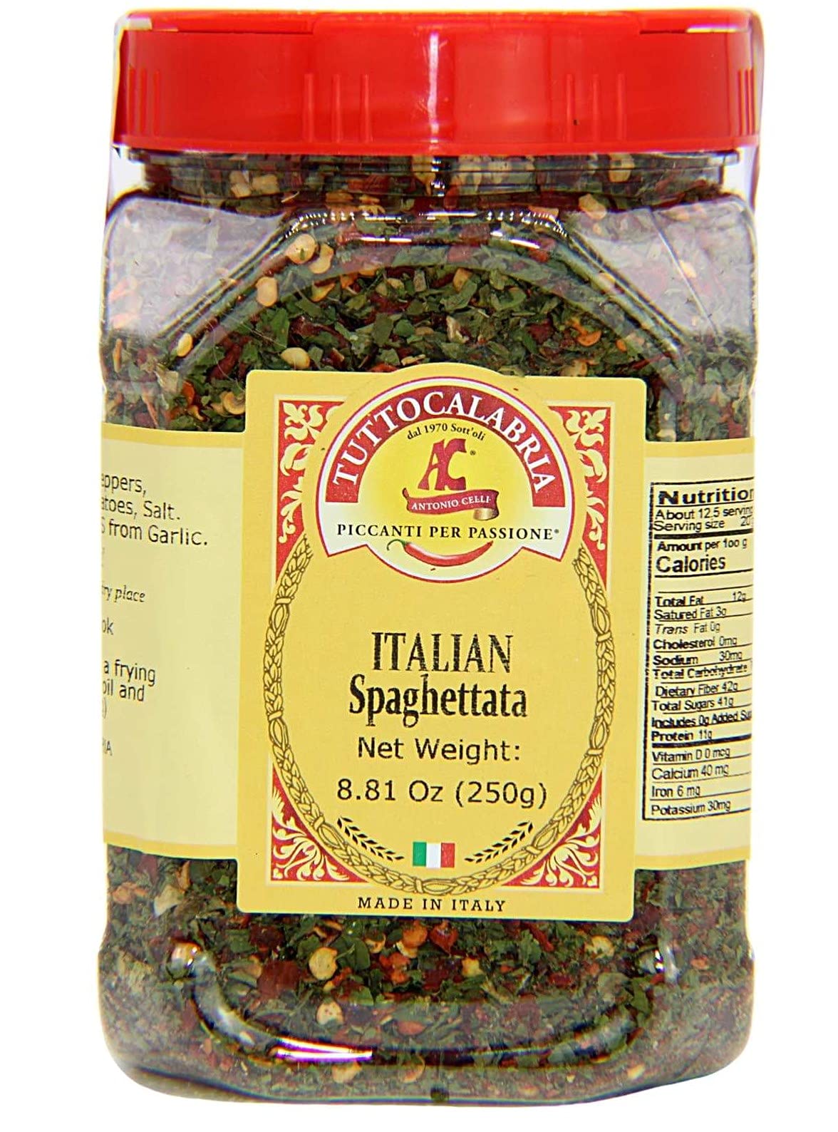 TUTTOCALABRIA spicy blend adds heat and depth to pasta, sauces, and marinades.