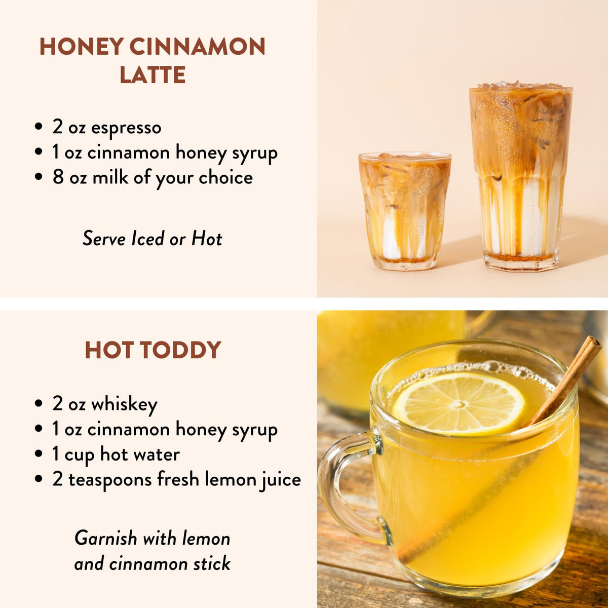 Cocktail glass with syrup drizzle adds aroma and depth.