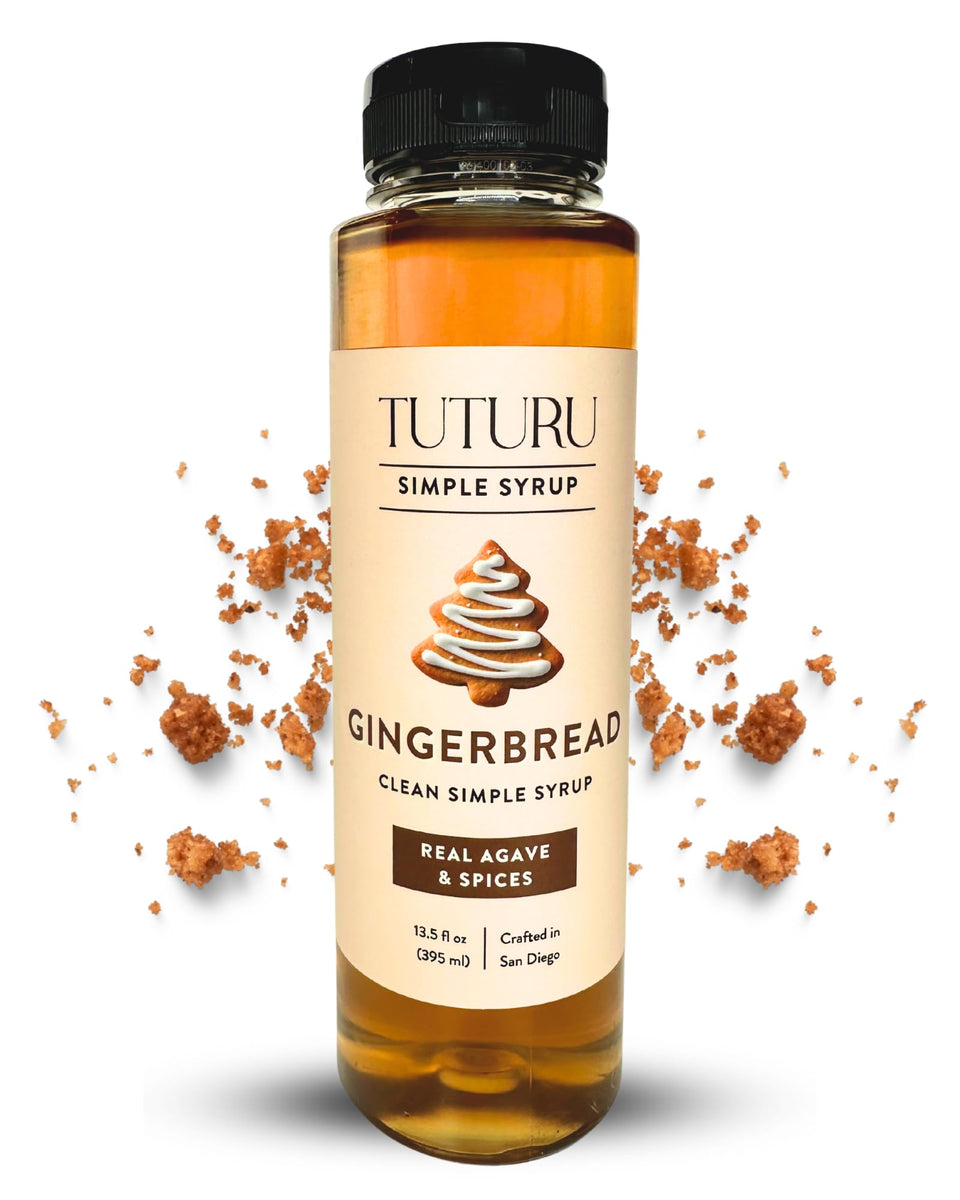 TUTURU Gingerbread Syrup bottle for warm coffee and seasonal drinks