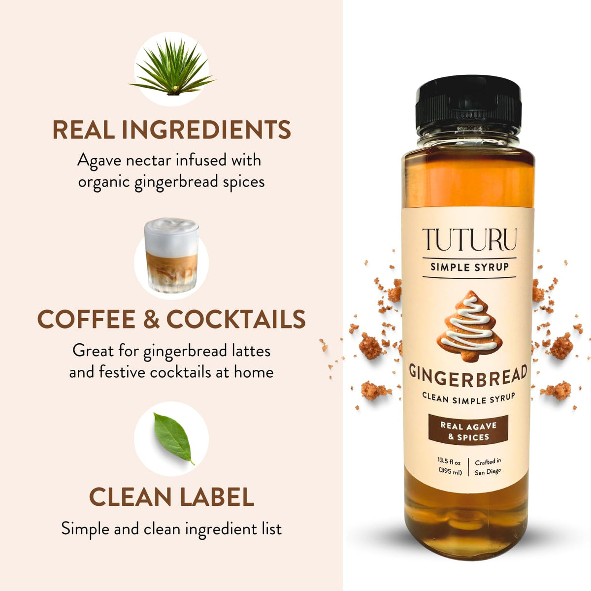 TUTURU Gingerbread Syrup cold extraction method shown