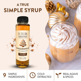 TUTURU Gingerbread Syrup in a cocktail glass ready to mix