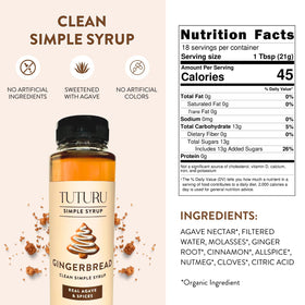 TUTURU Gingerbread Syrup pour highlighting real spices for cocktails
