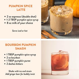 Tuturu Pumpkin Spice Syrup in a cozy kitchen scene for fall beverages