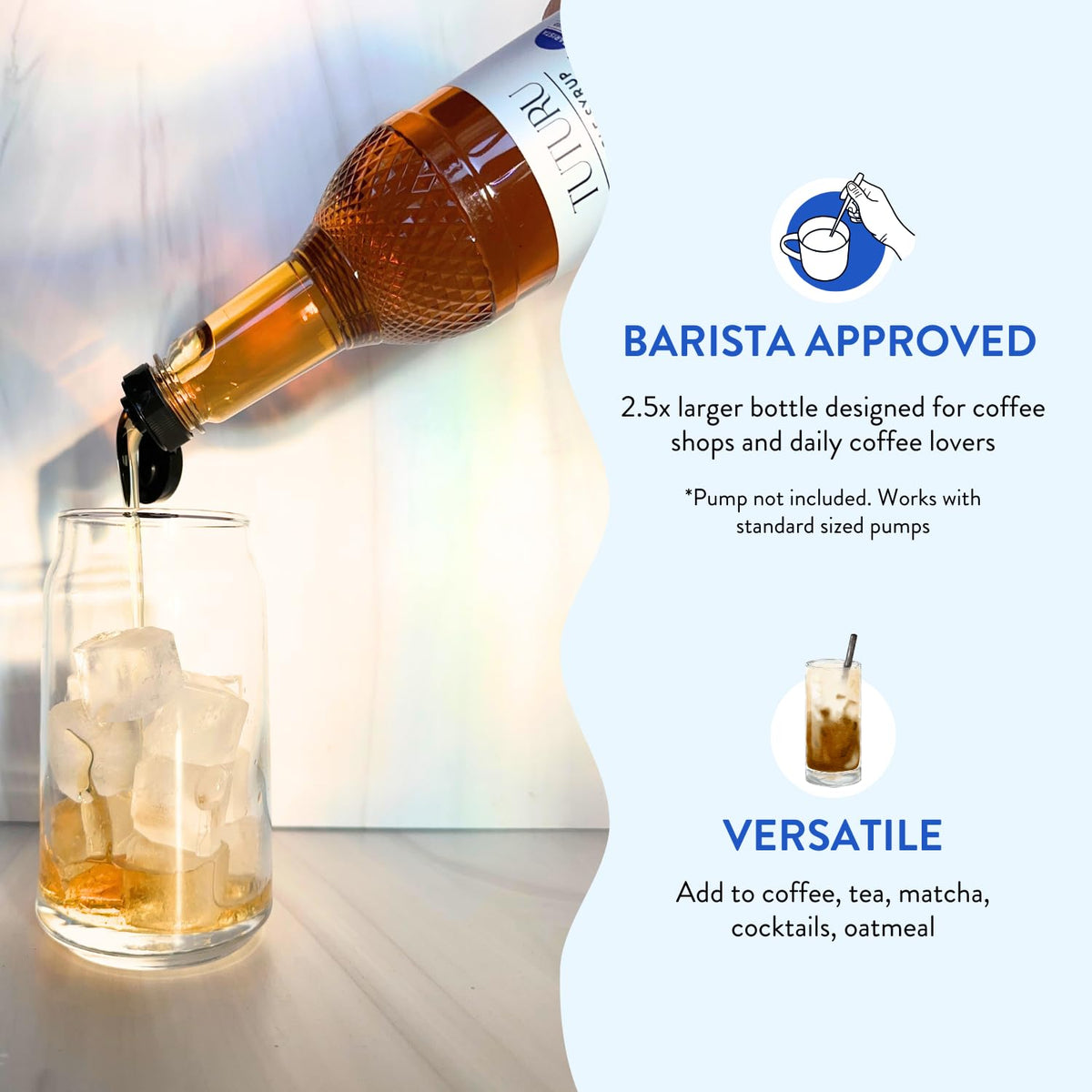 Close-up of vanilla bean with Tuturu syrup for premium ingredients