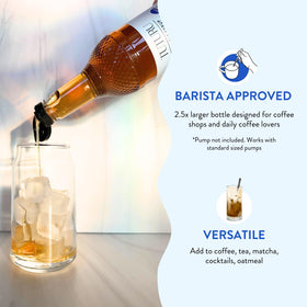 Close-up of vanilla bean with Tuturu syrup for premium ingredients