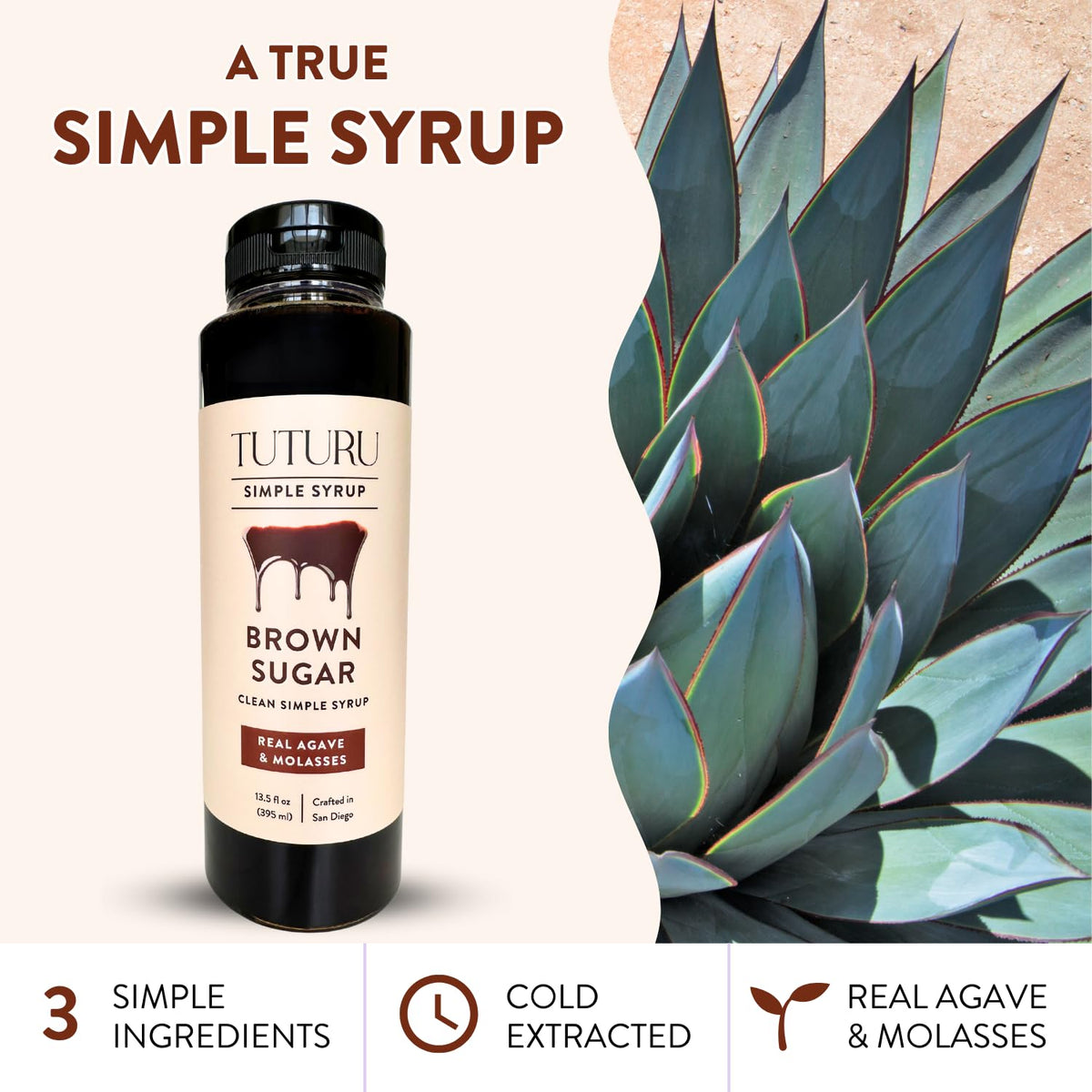 Hand-brewed craftsmanship shot from San Diego with TUTURU syrup.