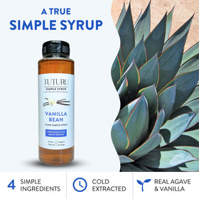 Hand-brewed San Diego vanilla agave syrup enhances drinks.