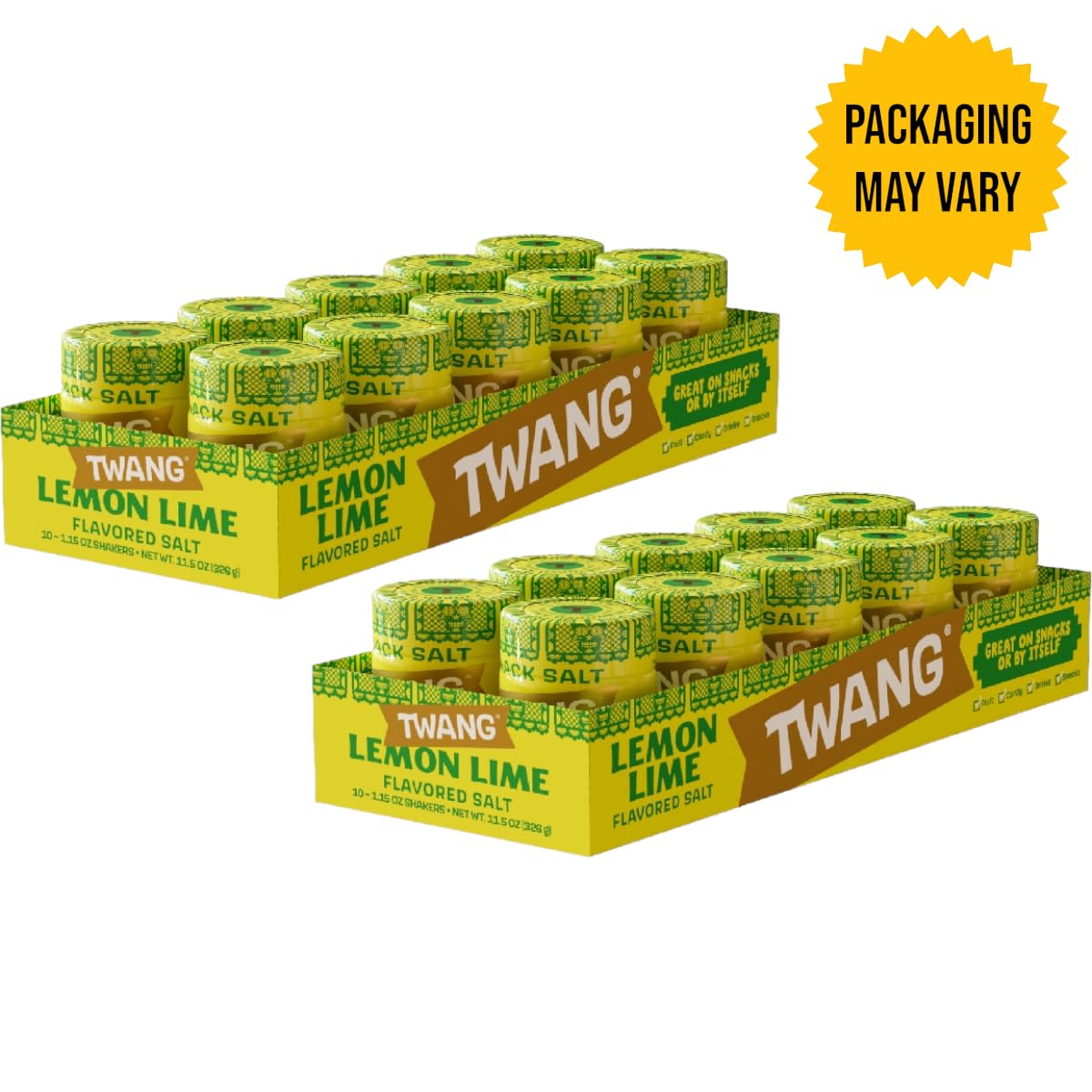 Twang Lemon Lime popcorn topping adds citrus zest to popcorn.