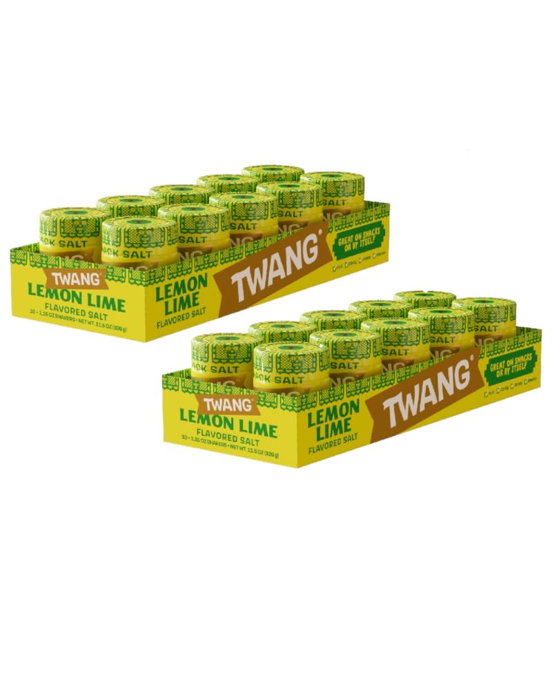 Twang Lemon Lime snack salt bottle ready to elevate snacks with citrus flavor.