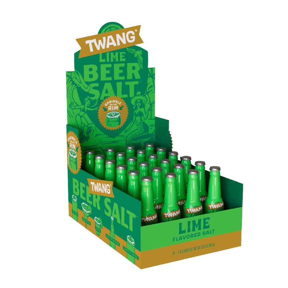 Twang Lime Beer Salt on the bottle rim for a zesty, customizable flavor.