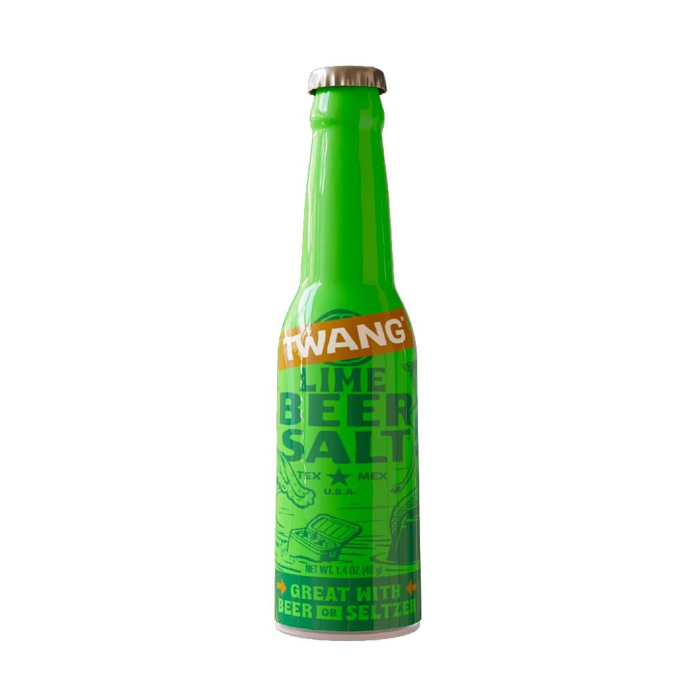 Twang Lime Beer Salt on a canned cocktail rim boosts tangy flavor.