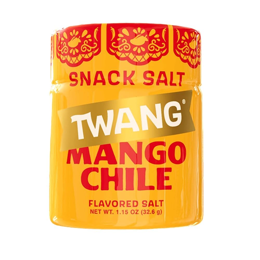 Twang Mango Chile Snack Salt for grilling adds a fruity heat.