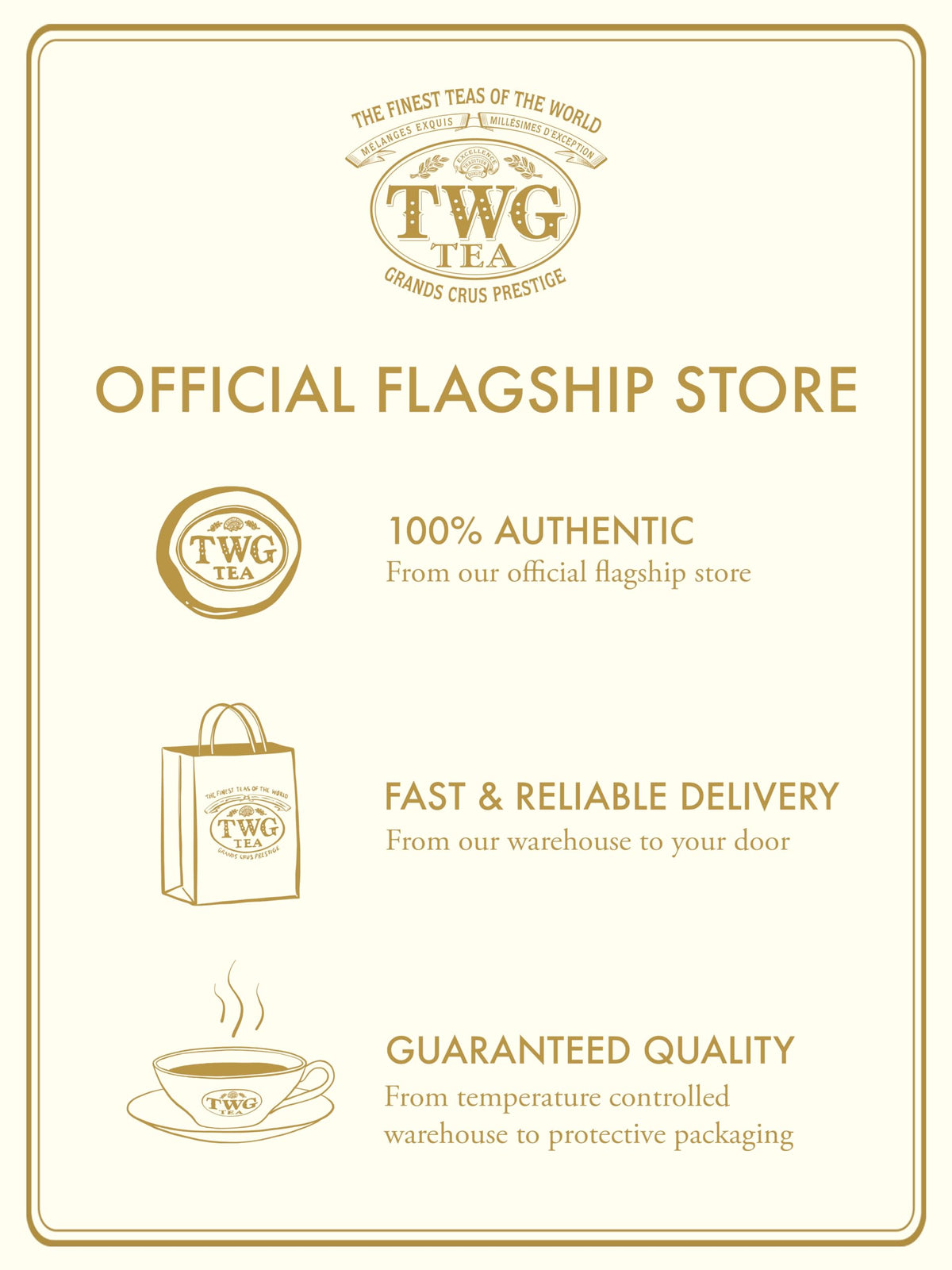Cup of TWG Chamomile tea with a golden infusion and soothing scent.