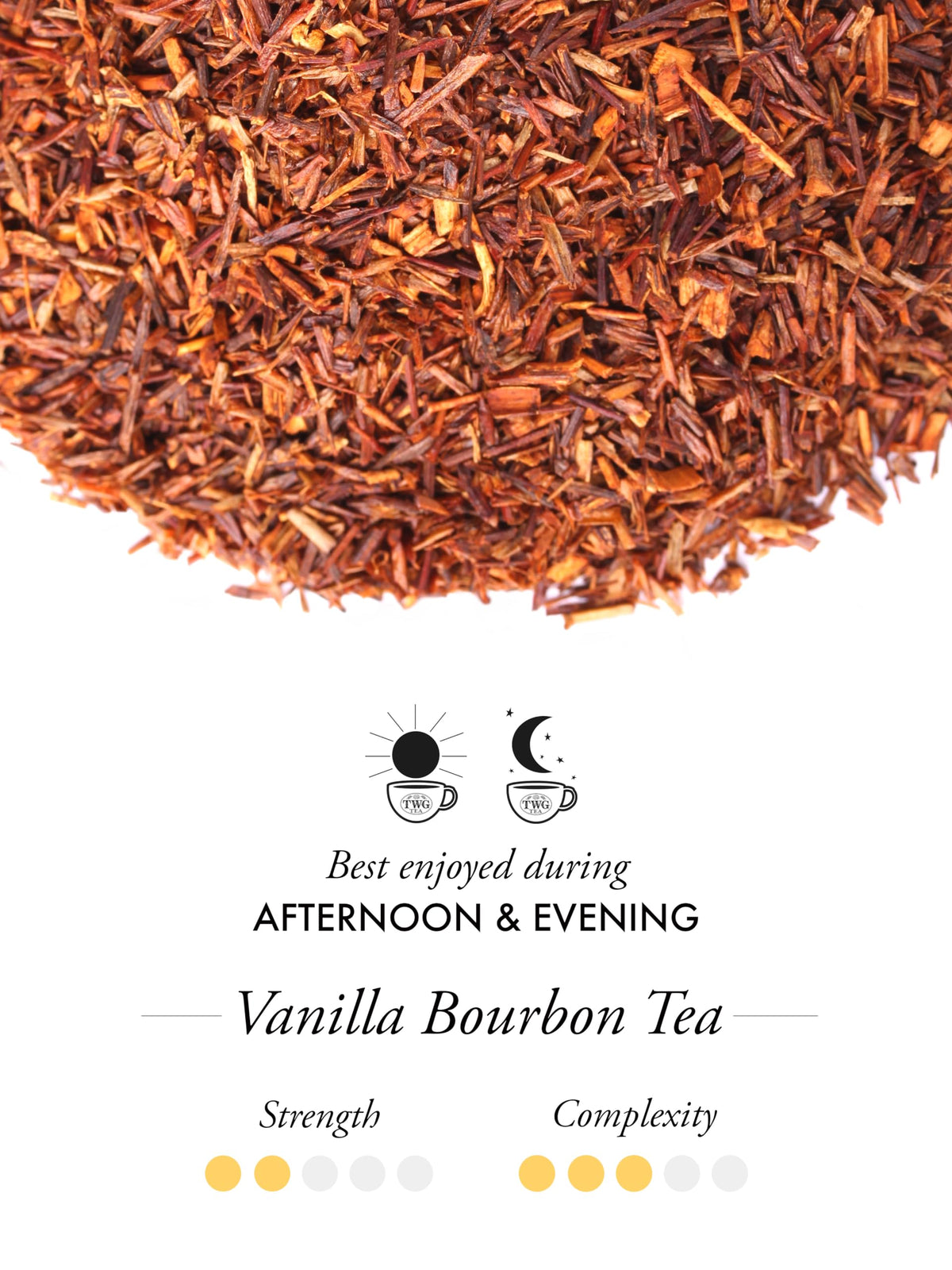 TWG Vanilla Bourbon Tea teabag close-up showing 100% cotton bag for full aroma