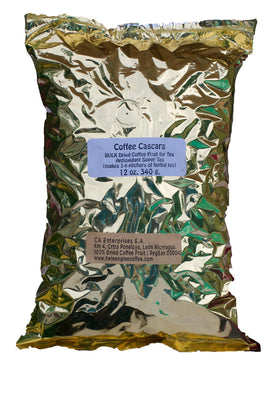 Twin Engine Coffee bulk cascara bag ready for brewing with fruity aroma