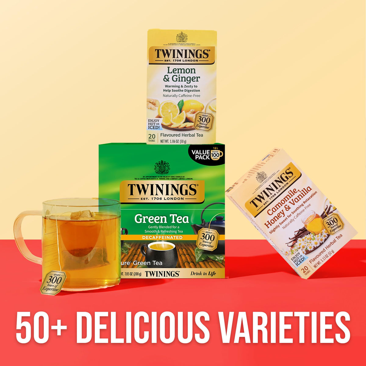100-count Twinings green tea box supports long-term supply