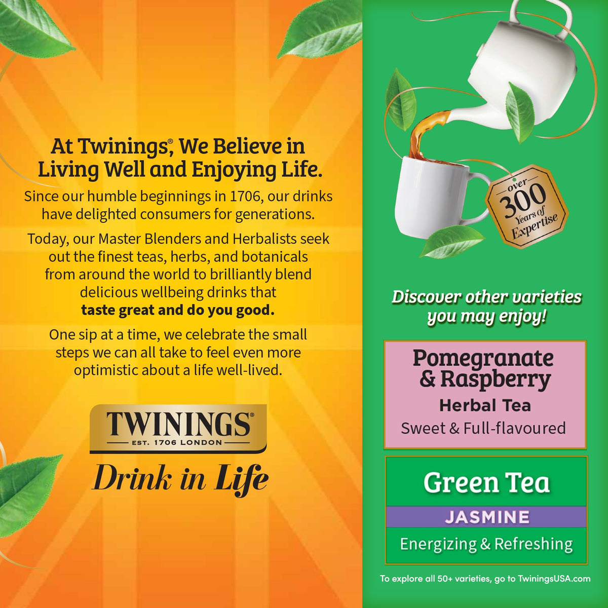 Twinings 100-count pack provides plenty of tea for daily rituals.