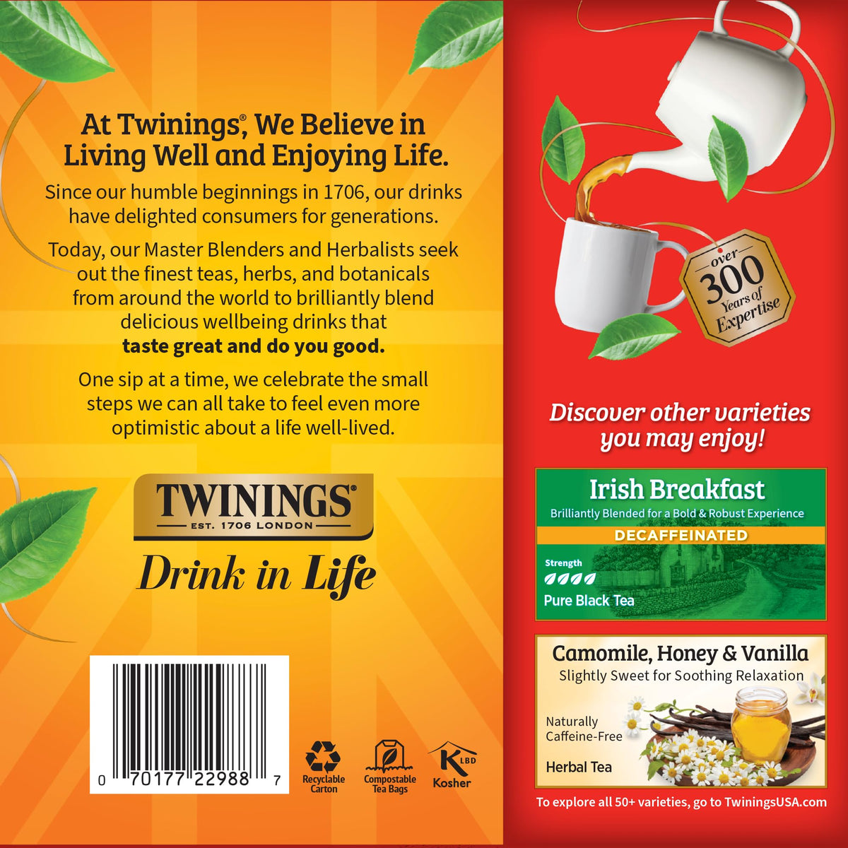Twinings 100-count box keeps your pantry stocked for regular tea moments.