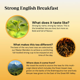 Twinings 1706 Strong Breakfast uses Assam from the Brahmaputra for a robust cup