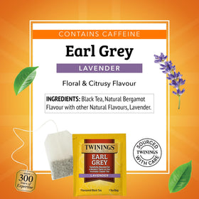 Front of Twinings box highlighting bergamot and citrus notes