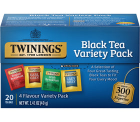 Twinings Black Tea Variety Box showing four classic blends