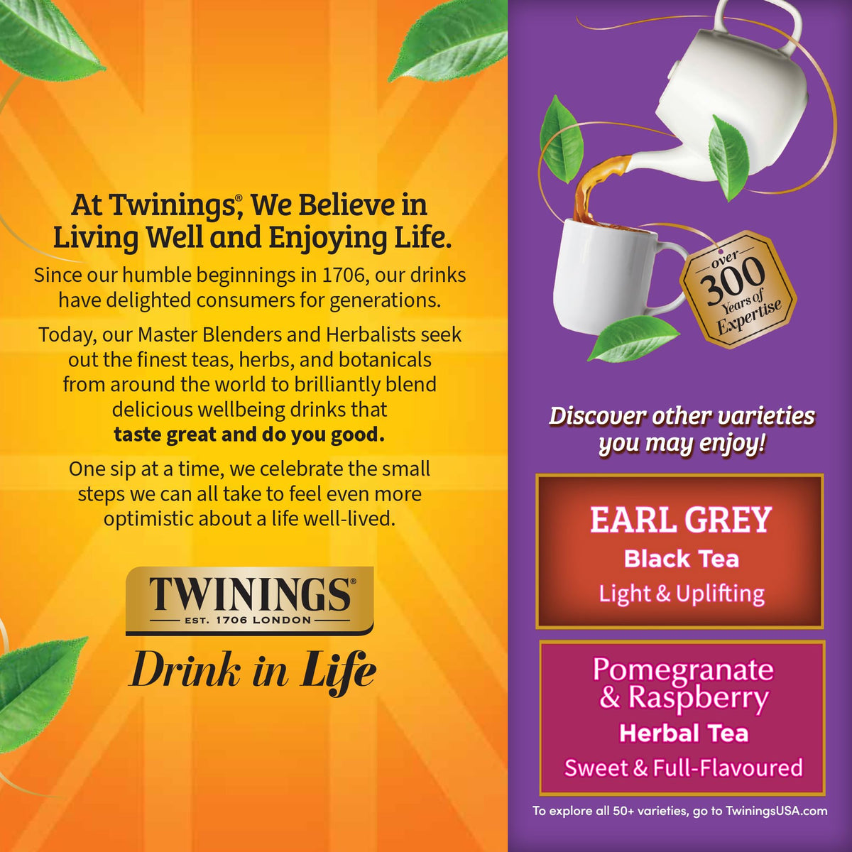 Brewing Twinings Blackcurrant Breeze tea in a cup with classic quality