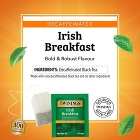 Twinings bold black tea brews a warm amber cup.